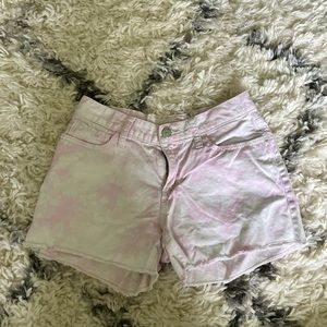 Old Navy girls pink tie dye jean shorts size 14
